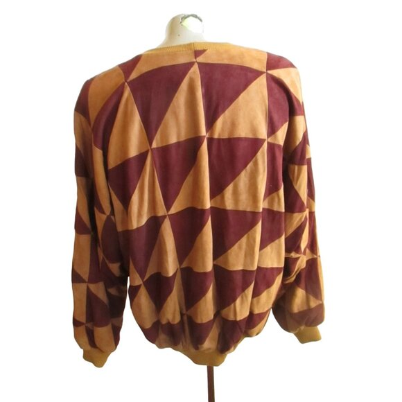 Vintage Men's 1970's Suede Pullover Sweater Shirt XL/2XL Indy Mod Leather Rarest - Picture 5 of 8